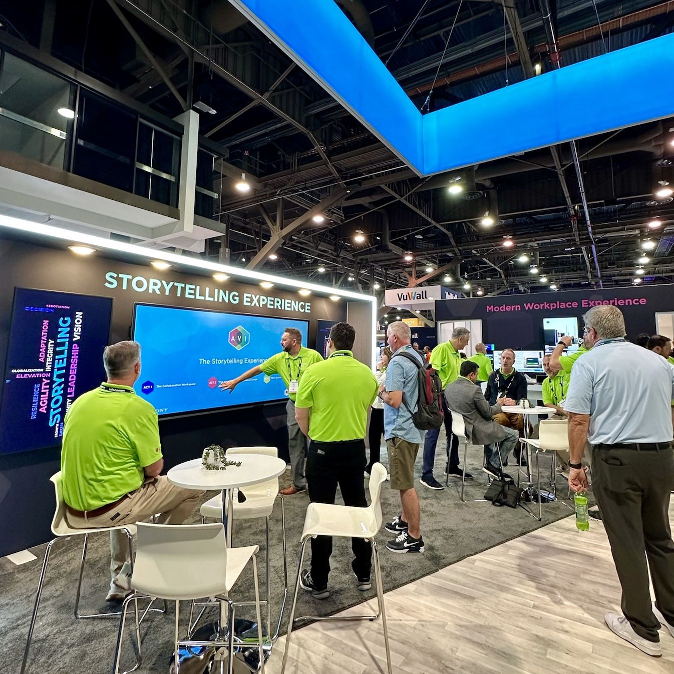 T1V Story in action at AVI Systems booth at IC24
